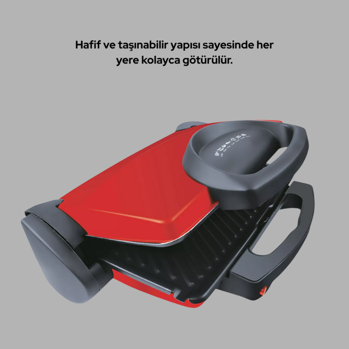 Çıkarılabilir Plakalı 2000W Tost Makinesi – Termostatlı, Kolay Temizlenir