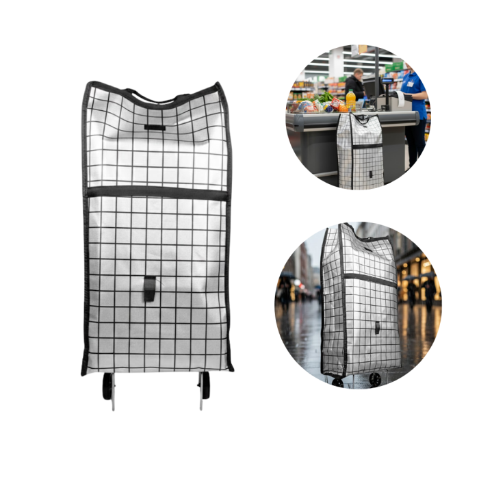 Geniş Hacimli Tekerlekli Pazar Çantası Dayanıklı ve Ergonomik