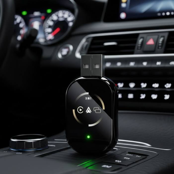 Araç İçi Kablosuz CarPlay Android Auto AirPlay Adaptörü