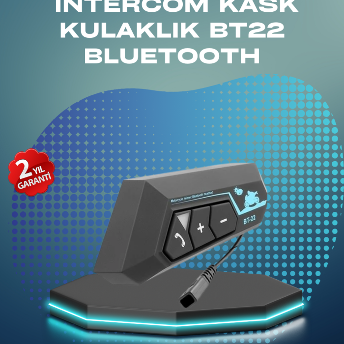BT22 Kask Bluetooth Kulaklık Su Geçirmez Motosiklet İletişim Sistemi