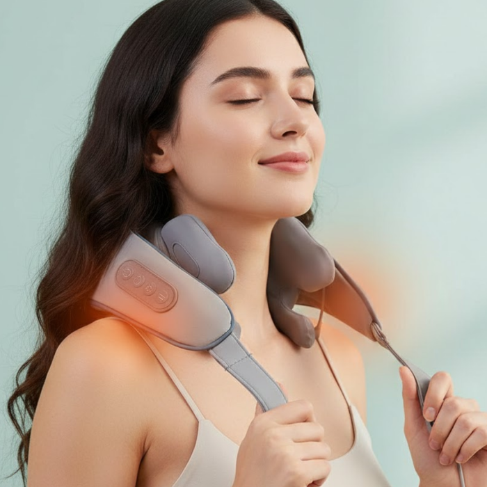 Kablosuz Boyun ve Omuz Masaj Aleti | Isıtmalı ve Yoğurmalı