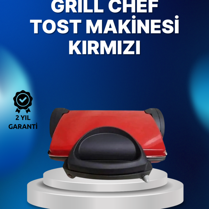 Tost Makinesi Kırmızı Döküm Plaka 6+ Dilim Çok Kapasiteli Izgara