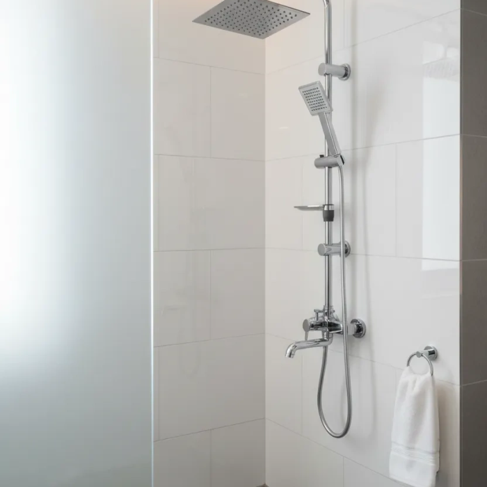 Dubai Yeni Nesil Yağmurlama Etkili Krom Duş Robotu Seti - Fonksiyonel Tepe Duş Takımı