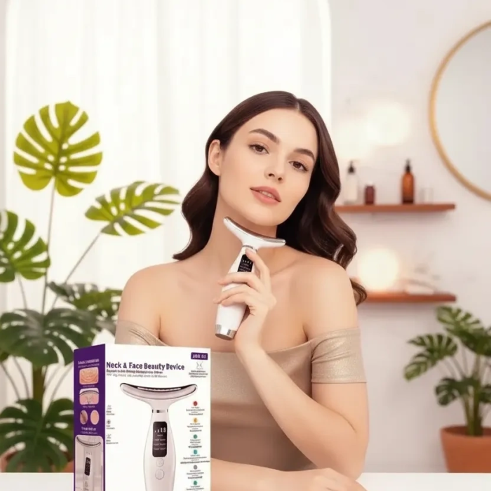 45 Derece Isıtmalı, 400mah, Lcd Göstergeli 7 Modlu, Boyun Ve Yüz Sıkılaştırma Cihazı