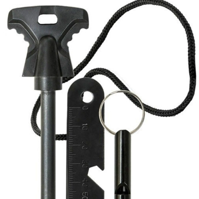 Acil Durum Magnezyum Çubuk Çakmaktaşı Hayatta Kalma Ateş Başlatıcı Çakmak Kiti Düdük Hediyeli