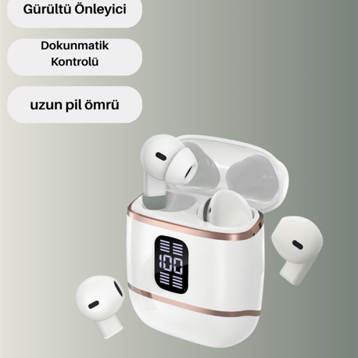 Dijital Göstergeli Bluetooth Kulakiçi Kulaklık – 4’lü Paket, Gürültü Engellemeli