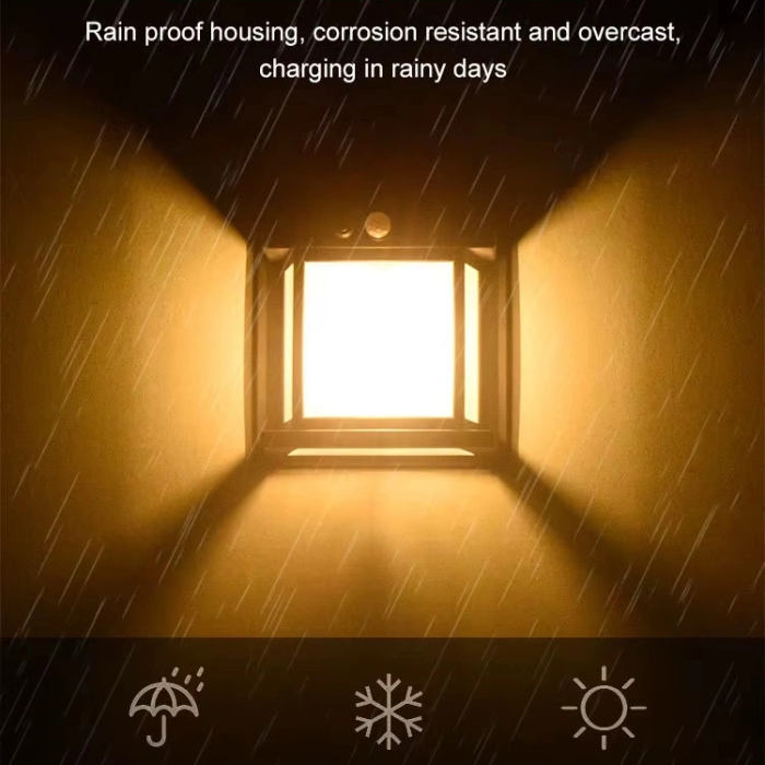 Fithome Or-228 Hareket Sensörlü Su Geçirmez Solar Bahçe Aydınlatma Duvar Lambası