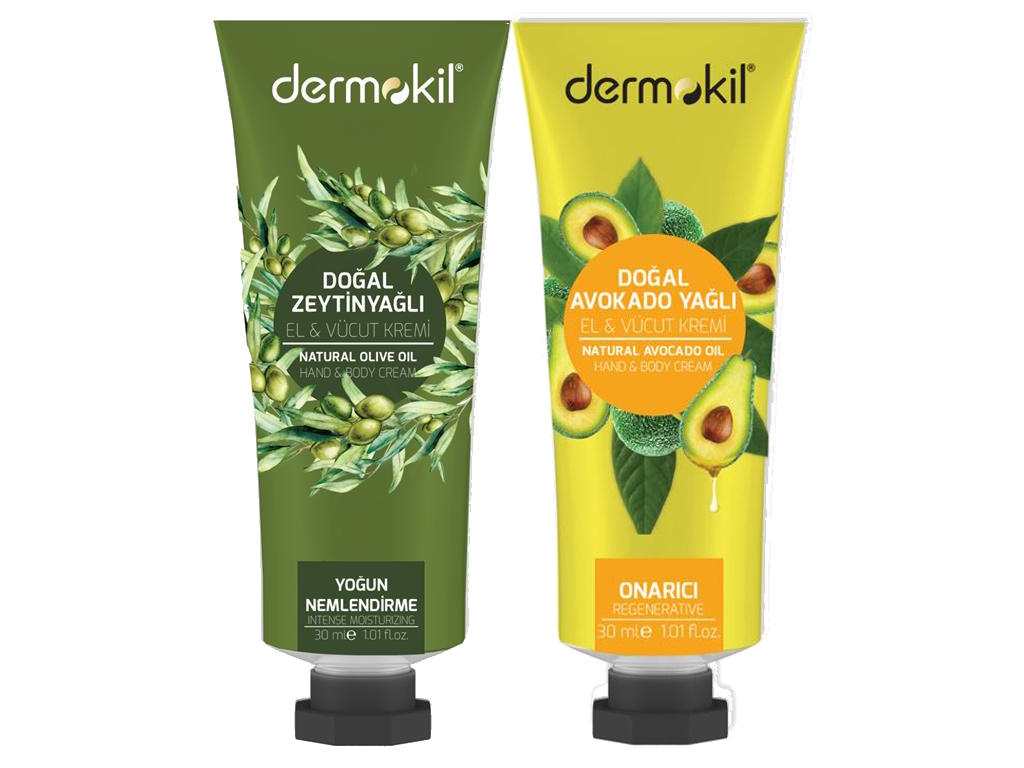 DERMOKİL Zeytinyağlı + Avokado Yağlı El ve Vücut Kremi 30 ml