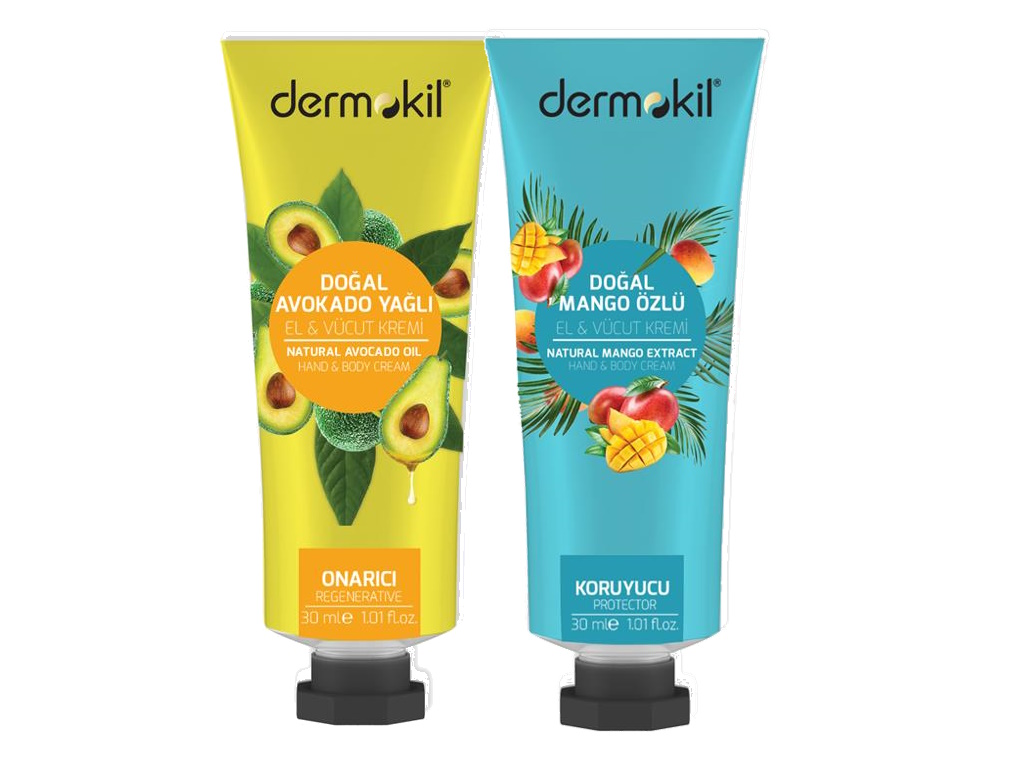 DERMOKİL Avokado Yağlı + Mango Özlü El ve Vücut Kremi 30 ml