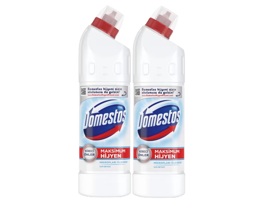 Domestos Çamaşır Suyu 750 ml Kar Beyazı (750 ml x 2 adet)
