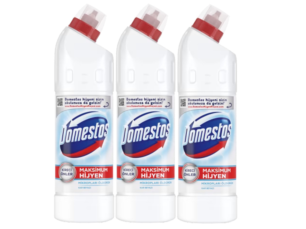 Domestos Çamaşır Suyu 750 ml Kar Beyazı (750 ml x 3 adet)