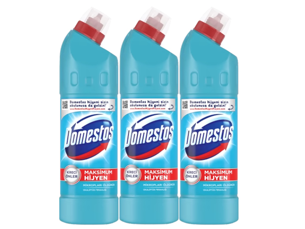 Domestos Çamaşır Suyu 750 ml Okaliptüs Ferahlığı (750 ml x 3 adet)