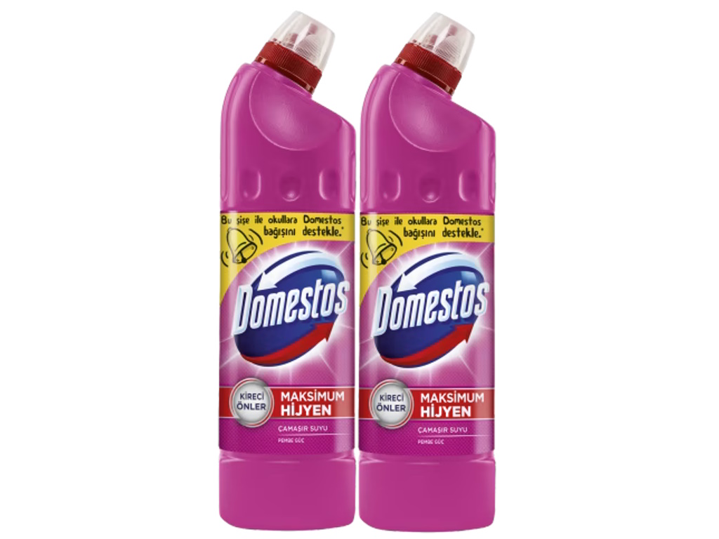 Domestos Çamaşır Suyu 750 ml Pembe Güç (750 ml x 2 adet)