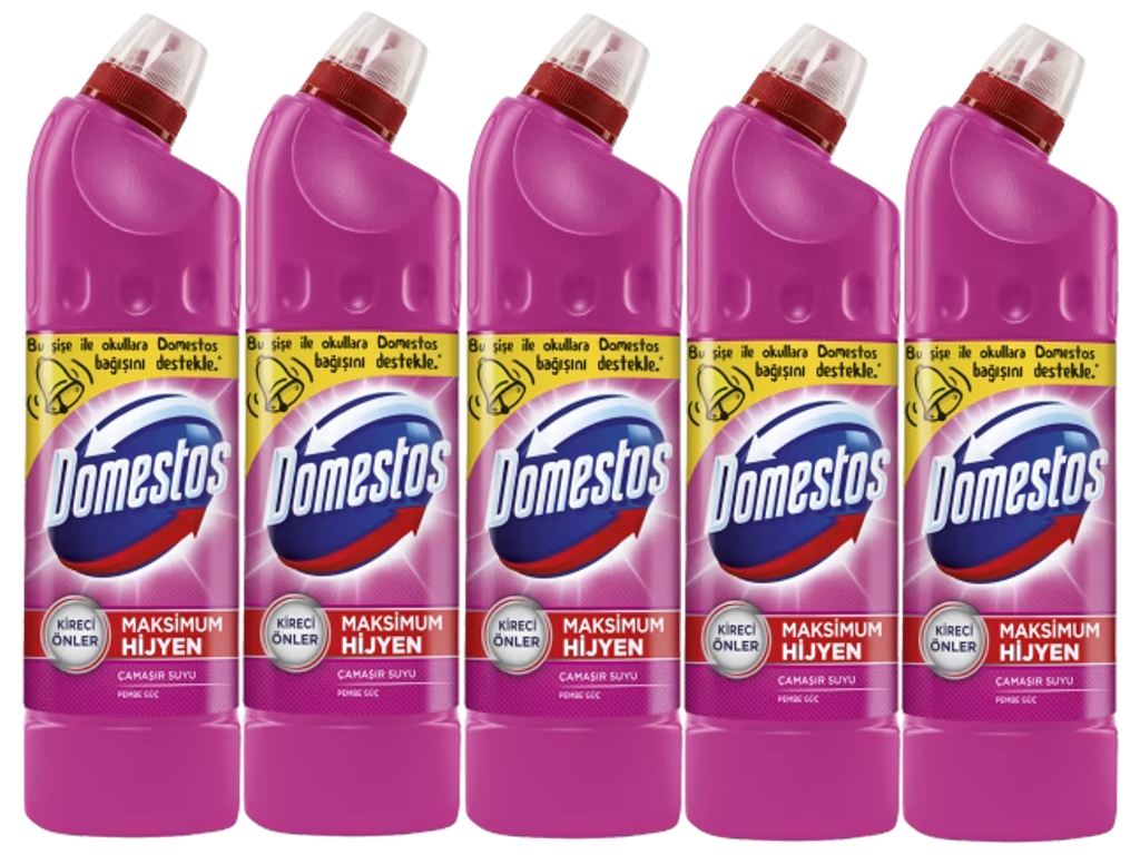 Domestos Çamaşır Suyu 750 ml Pembe Güç (750 ml x 5 adet)