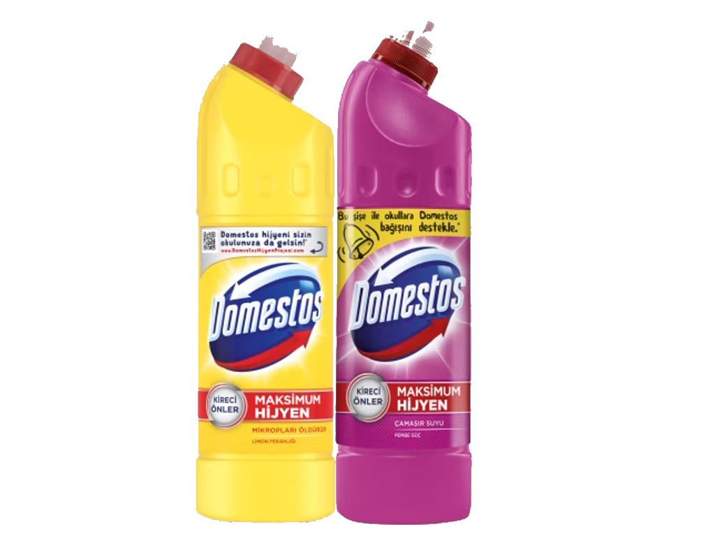 Domestos Çamaşır Suyu 750 ml Pembe Güç + Limon Ferahlığı (750 ml x 2 adet)