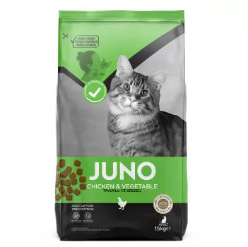 JUNO Tavuklu ve Sebzeli Yetişkin Kedi 15kg