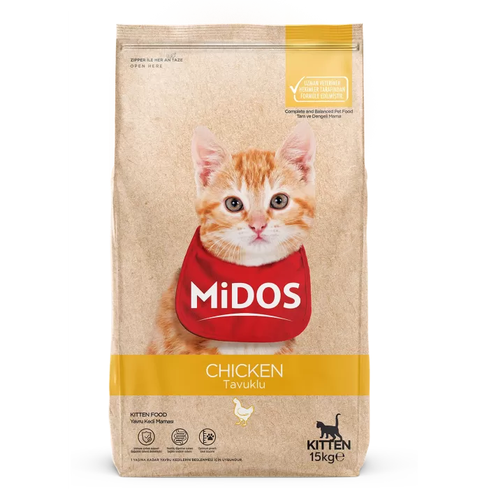 MİDOS Tavuklu Yavru Kedi (Sağlıklı Büyüme) 15kg