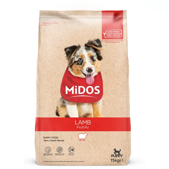MİDOS Kuzu Etli ve Pirinçli Yavru Köpek (Sağlıklı Gelişim) 15kg