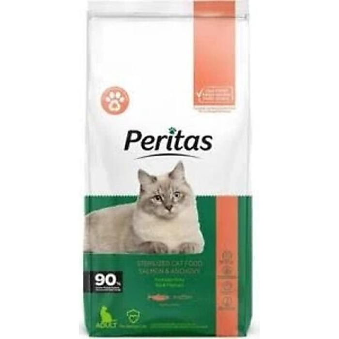 PERİTAS Somonlu (Tüy yumağı önleyici) Yetişkin Kedi 15kg