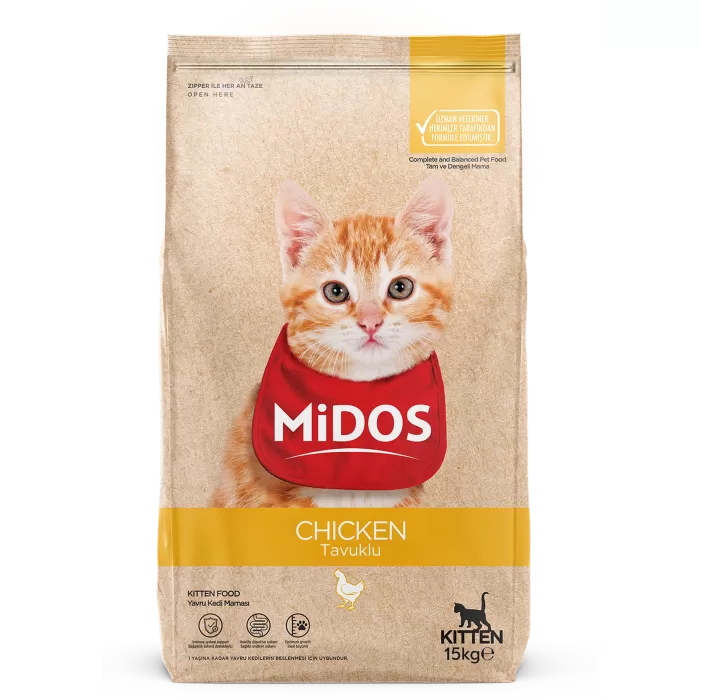 MİDOS Tavuklu Yavru Kedi (Sağlıklı Büyüme) 15kg