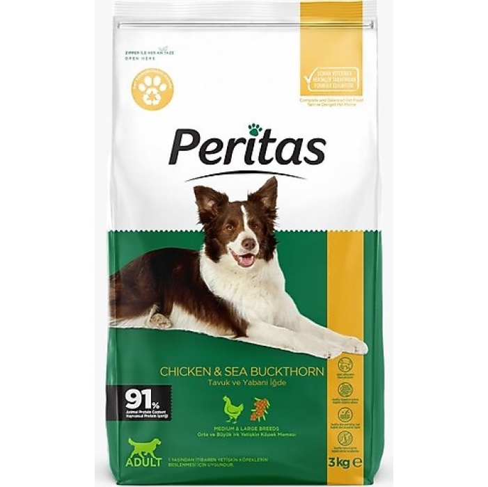 PERİTAS Tavuklu Orta ve Büyük Irk Yetişkin Köpek 3kg