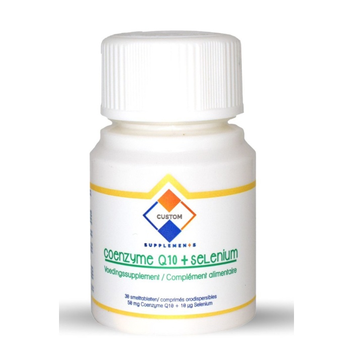 Custom Supplements® 50 mg Koenzim Q10 + 10 mcg Selenyum Ağızda Dağılan Tablet (30 Tablet)