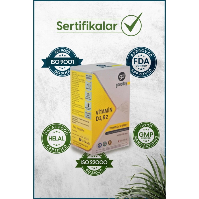 GOODDAY VİTAMİN D3K2 20 ML TAKVİYE EDİCİ GIDA