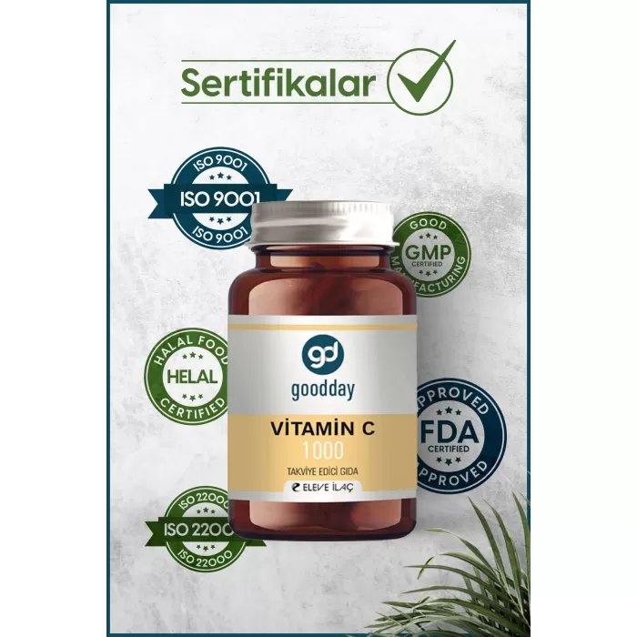 GOODDAY VİTAMİN C 1000 MG 60 KAPSÜL BİTKİSEL BESİN DESTEĞİ