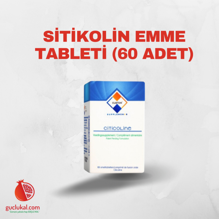 Custom Supplements® 250 mg Sitikolin Emme Tableti (60 Tablet)