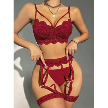 Bordo Jartiyer  Fantazi 5li Takım