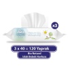 HediyeCantam Sleepy Bio Natural Islak Havlu Mendil 3x40 120 Yaprak