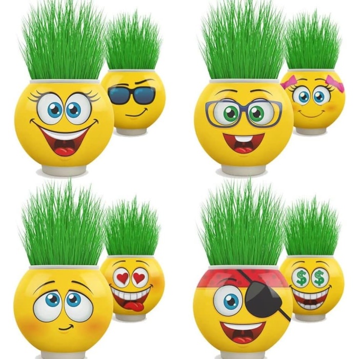 Emoji Şekilli Çim Adam Surat 2 Adet Okul Öncesi Sonrası Etkinlik
