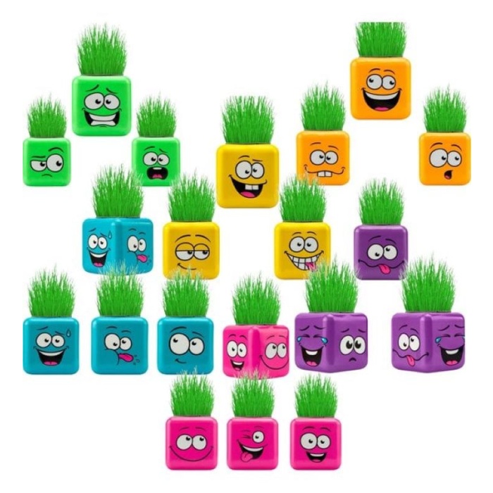 Çim Adam Kare Emoji Şekilli Çim Adam Surat 4 Adet Okul Öncesi Sonrası Etkinlik