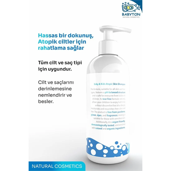 HediyeCantam Babyton Bebekler ve Çocuklar İçin Atopik Şampuan 400 ml