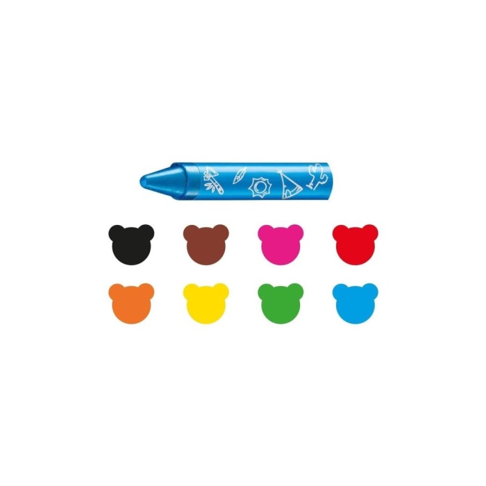 HediyeCantam Carioca Jumbo Bebek Elleri Kirletmeyen Pastel Boya Kalemi 8Li