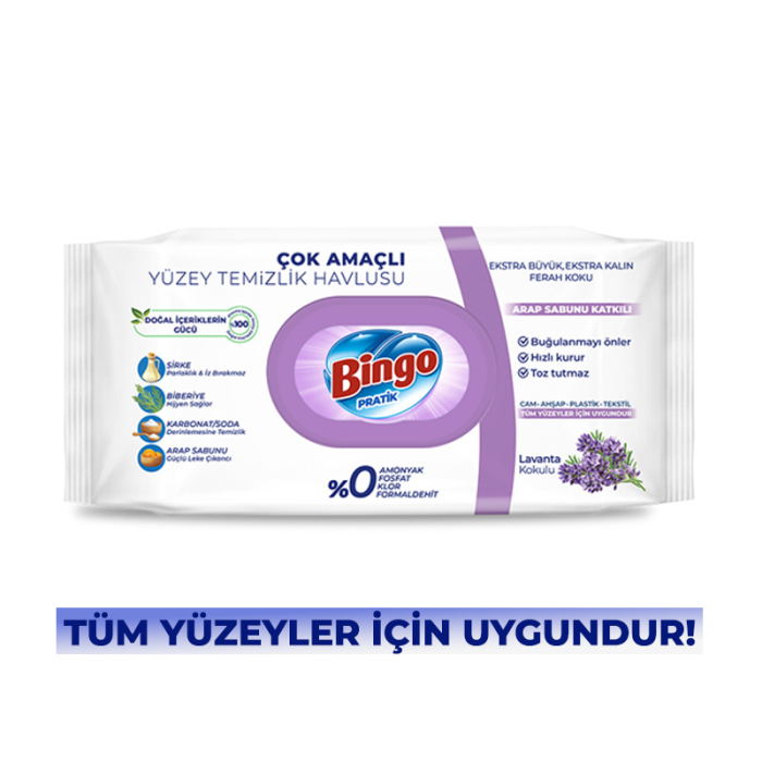 HediyeCantam Bingo Yüzey Temizlik Havlusu 96 Adet Arap Sabunlu
