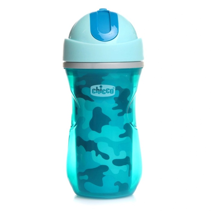 HediyeCantam Chicco Isı Yalıtımlı Sport Pipetli Bardak 14 Ay+ Erkek Mavi