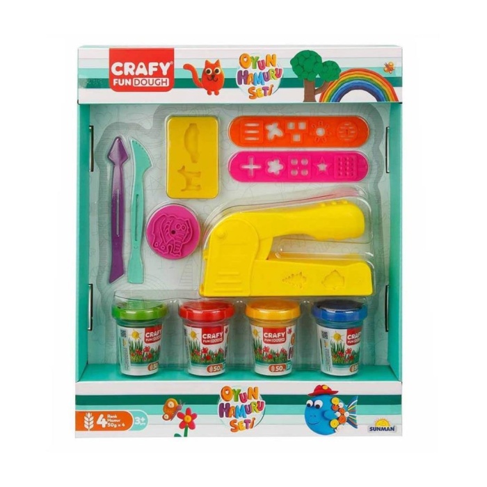 HediyeCantam 30992 Crafy Oyun Hamuru Tasarım Seti 200 g - 10 Parça -Sunman