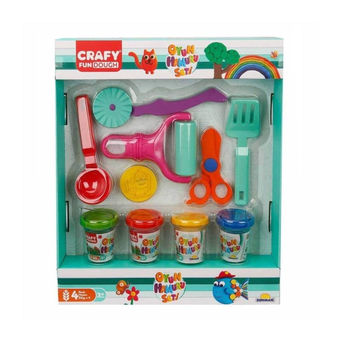 HediyeCantam 30992 Crafy Oyun Hamuru Tasarım Seti 200 g - 10 Parça -Sunman