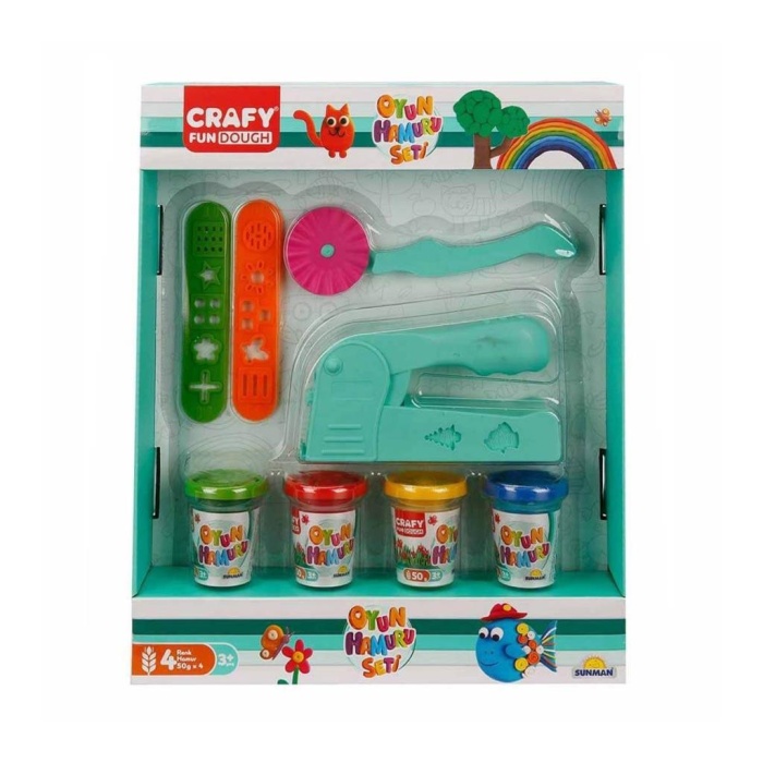 HediyeCantam 30992 Crafy Oyun Hamuru Tasarım Seti 200 g - 10 Parça -Sunman