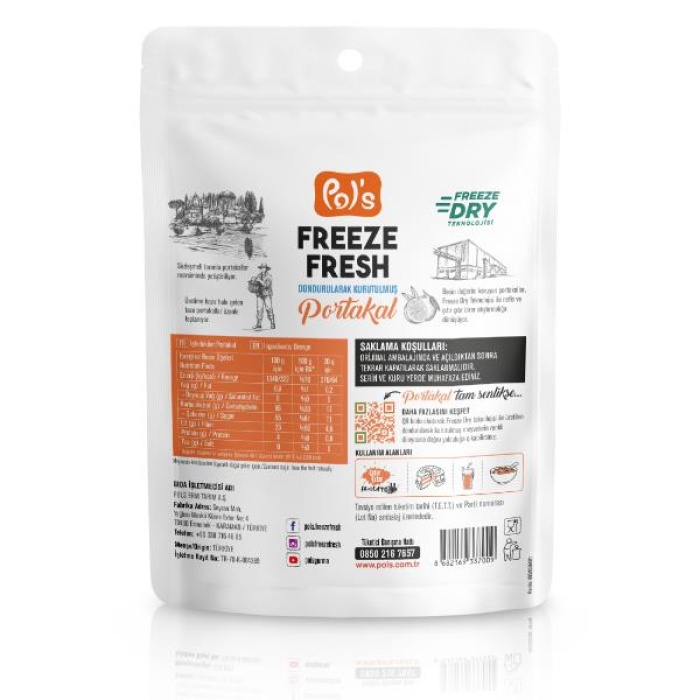 HediyeCantam Pol’s Freeze Fresh Dondurularak Kurutulmuş Portakal 20g