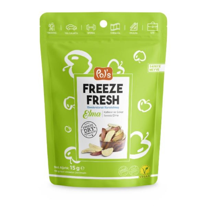 HediyeCantam Pol’s Freeze Fresh Dondurularak Kurutulmuş Elma 15 g