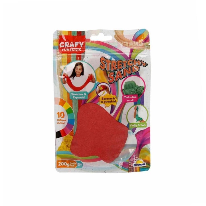 HediyeCantam 3604 Crafy Streç Oyun Kumu Kırmızı 200 g -Sunman