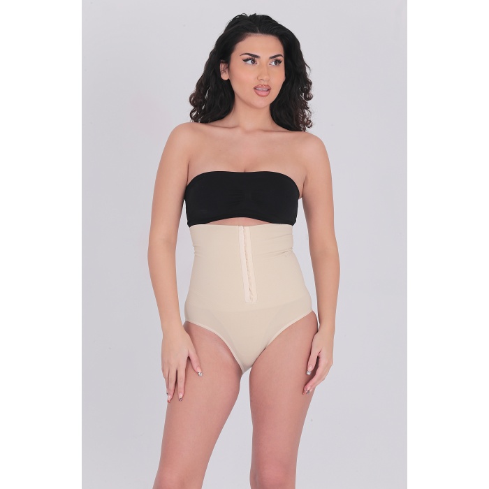 Agraflı Yüksek Bel Slip Korse  HC5521 Ten