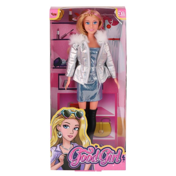 HediyeCantam WG-66770 Parlak Elbiseli Ceketli Bebek 29 cm -Vardem