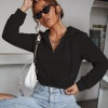 Kadın Siyah Fitted Crop Kapşonlu Zip Fermuarlı Polar Hırka Sweatshirt