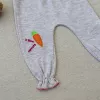 Havuç Tavşan Nakışlı Bandanalı Uzun Kollu Zıbınlı 3lü Kız Bebek Tak Pembe