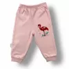 Flamingo Nakışlı Uzun Kollu Sweatli 2li Kız Bebek Takımı Ekru