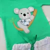 Yavru Koala Nakışlı Uzun Kollu Sweat 2li Kız Erkek Bebek Takımı Yeşil