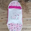 Yenidoğan İlk Baharın Ceylanı Nakışlı Çıt Çıt Kapama Bebek Kundak Pembe
